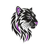 Purple Panther Embroidery Design - Fierce Feline Motif SG31072671