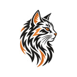 Fierce Orange Cat Embroidery Design - Graphic Feline Motif SG31072672