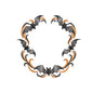 Ripple Bat Halloween Wreath Embroidery Design - SG18092601