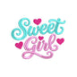 Sweet Girl Baby Quote Embroidery Design Cute Nursery Typography Heart Art - SG19062601