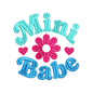 Mini Babe Baby Quote Embroidery Design Cute Floral Typography Nursery Art - SG19062603