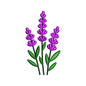 Lavender Floral Embroidery Design | Purple Wildflower Botanical Bouquet Pattern - SG19062608