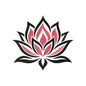 Pink Black Lotus Embroidery Design - Graphic Yoga Motif SG31072675