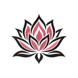 Pink Black Lotus Embroidery Design - Graphic Yoga Motif SG31072675