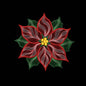 Ripple Christmas Poinsettia Flower Embroidery Design For Machine - SG19092501