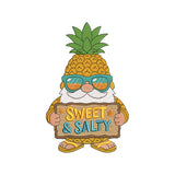 Pineapple Gnome Embroidery Design Sweet & Salty Funny Summer - SG20042604