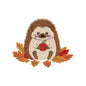 Cute Autumn Hedgehog Apple Embroidery Design for Fall Shirts & Decor - SG200707