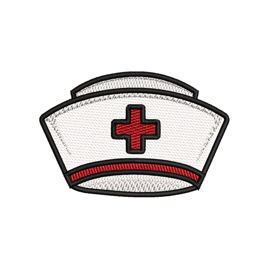 Mini Nurse Cap Embroidery Design - Classic Medical Patch Motif SG31072678