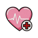 Mini Medical Heart Embroidery Design - Nurse Cross Patch Motif SG31072680