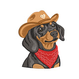Rottweiler Cowboy Dog Machine Embroidery Designs - SG20102601
