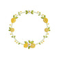 Lemon Summer Frame Embroidery Design Citrus Monogram Wreath - SG21052603