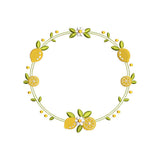 Lemon Summer Frame Embroidery Design Citrus Monogram Wreath - SG21052603