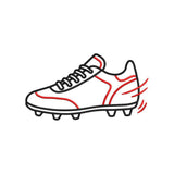 Sports Cleat Outline Embroidery Design Athletic Shoe Line Art Team Gear Logo - SG21062602