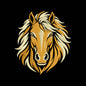 Golden Palomino Horse Embroidery Design - Front Facing Equestrian Motif SG31072683