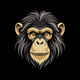 Realistic Chimpanzee Embroidery Design - Primate Portrait Motif SG31072684