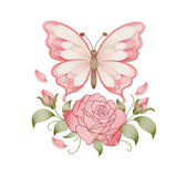 Butterfly and Rose Ripple Embroidery Designs For Machine - SG21092601