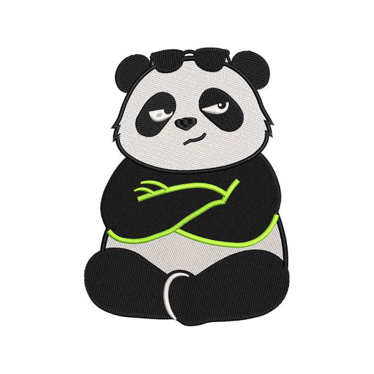 Cool Panda Embroidery Design Funny Panda Sunglasses Cute Animal - SG22042602