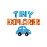 Tiny Explorer Embroidery Design | Cute Baby Quote with Car for Bodysuits, Bibs & Nursery Decor - SG23062615