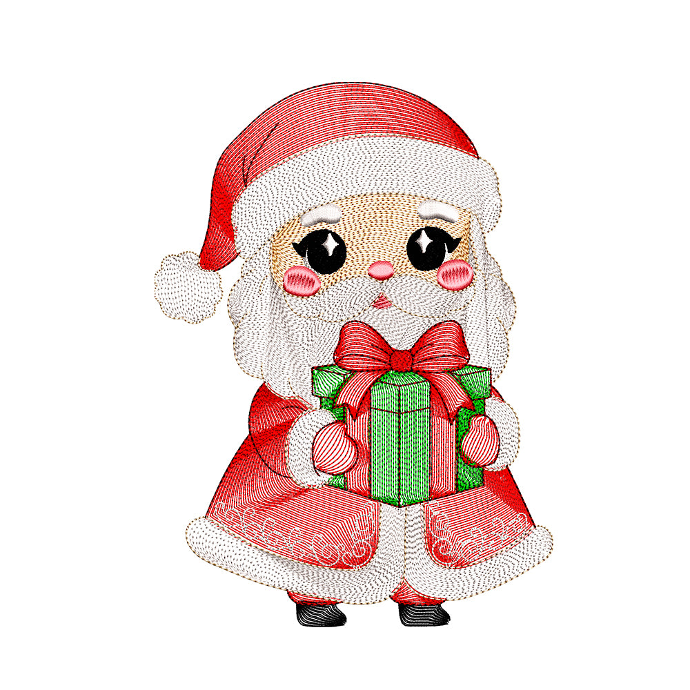 Ripple Christmas Santa Embroidery Designs For Machine - SG23102602