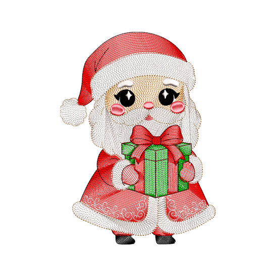 Ripple Christmas Santa Embroidery Designs For Machine - SG23102602