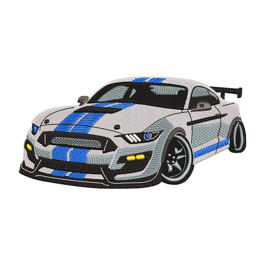 Ford Mustang Sports Car Embroidery Design - SG240303