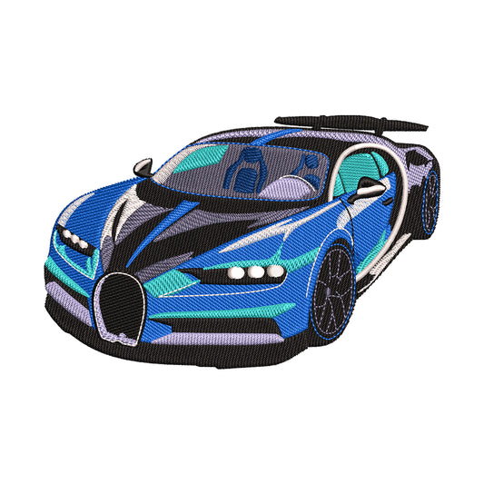 Bugatti Chiron Hypercar Embroidery Design - SG240308