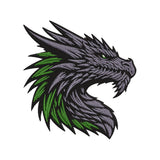 Mystic Dragon Head Crest Embroidery Design - SG240317