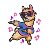 Dancing Llama Embroidery Design - SG240318