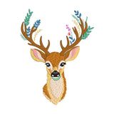 Boho Deer with Floral Antlers Embroidery Design - SG240321