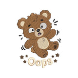 Oops Teddy Bear Embroidery Design - SG24032602