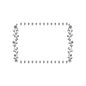 Minimal Floral Frame Embroidery Design Vintage Line Art Flower Border - SG24042602