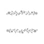 Minimal Floral Divider Embroidery Design Line Art Flower Border - SG24042603