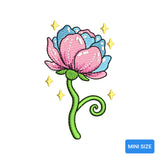 Magic Peony Mini Embroidery Design Tiny Sparkle Flower Kawaii Spring - SG240512
