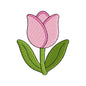 Mini Pink Tulip Embroidery Design - Small Spring Flower Motif SG31072690