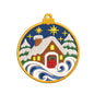 Christmas Snowy Cabin Ornament Embroidery Design - SG24102602