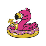 Flamingo Float Embroidery Design Cute Summer Flamingo with Drink - SG25042601