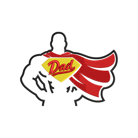 Super Dad Embroidery Design Superhero Father’s Day - SG25042605