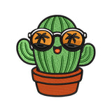 Cool Cactus Embroidery Design Summer Cactus with Sunglasses - SG25042612