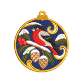 Christmas Bullfinch Ornament Embroidery Design - SG25102601