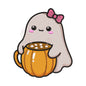Kawaii Ghost with Pumpkin Mug Embroidery Design - SG260508