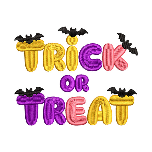 'Trick or Treat' Halloween Embroidery Design - SG260530