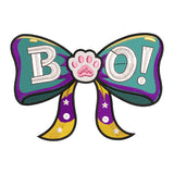Boo Paw Print Halloween Bow Embroidery Design - SG260553