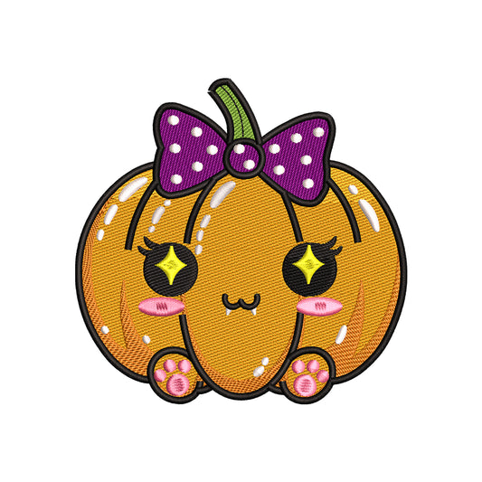 Kawaii Pumpkin Pet Embroidery Design - SG260570