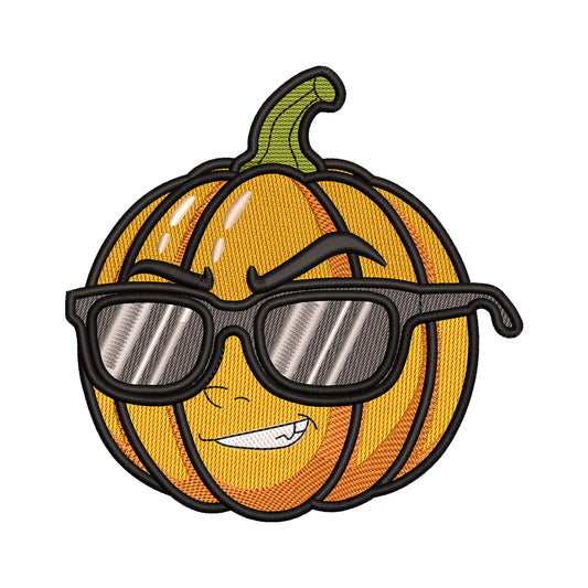 Cool Pumpkin with Sunglasses Embroidery Design - SG260572