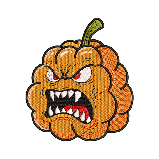 Scary Monster Pumpkin Embroidery Design - SG260574