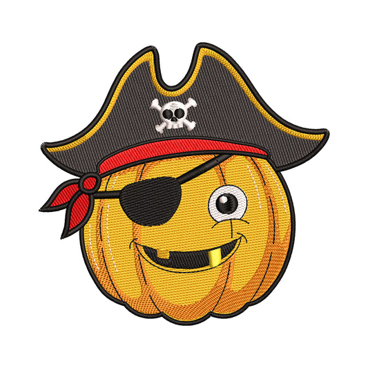 Pirate Pumpkin Embroidery Design - SG260575