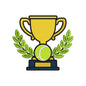 Tennis Champion Trophy Award Embroidery Design - SG26072602