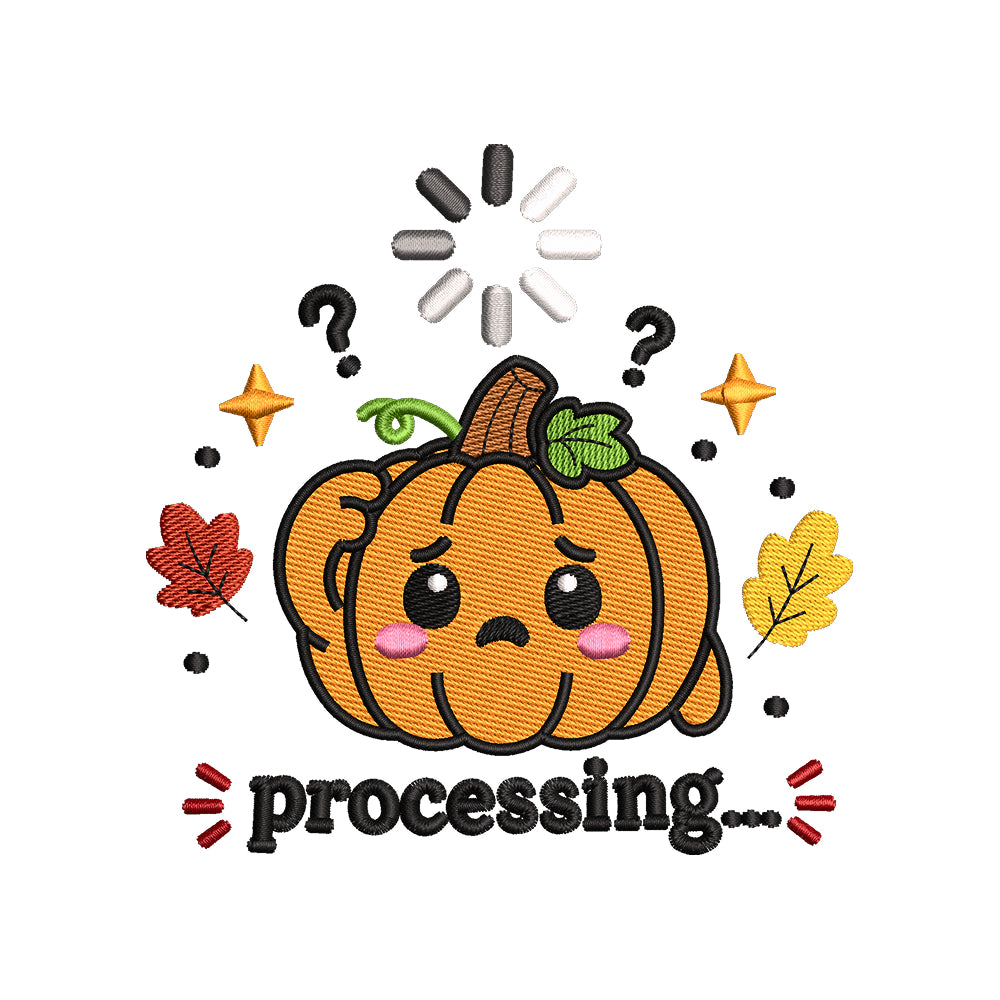 Processing Funny Halloween Pumpkin Embroidery Design - SG27062605