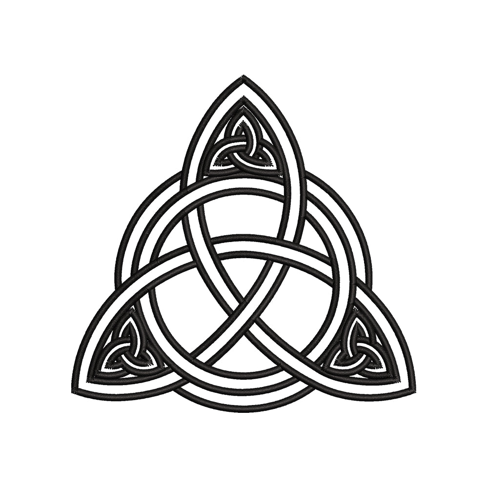Ornate Celtic Trinity Knot Embroidery Design - Sacred Geometry Symbol SG31072697