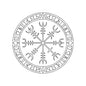 Vegvisir Viking Compass Embroidery Design - Norse Runic Symbol SG31072698